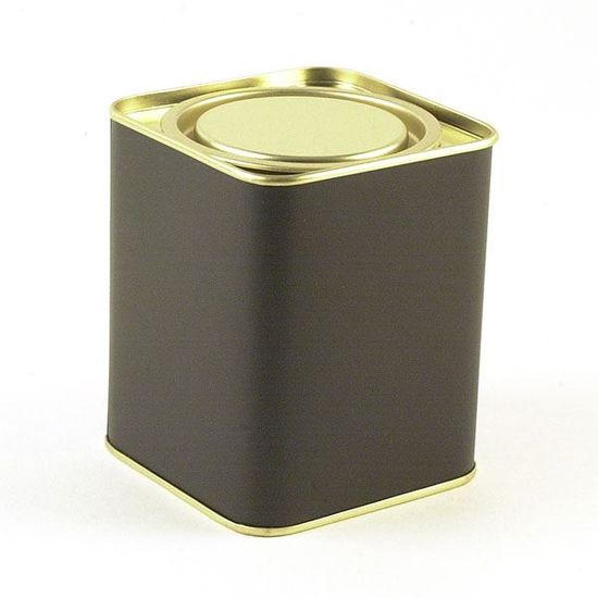 4 oz. Black Plug-top Tin with lid