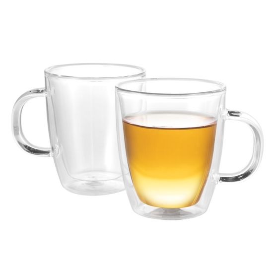 Pavina Double Wall Glass Bistro Mug (set of 2) - ACG5